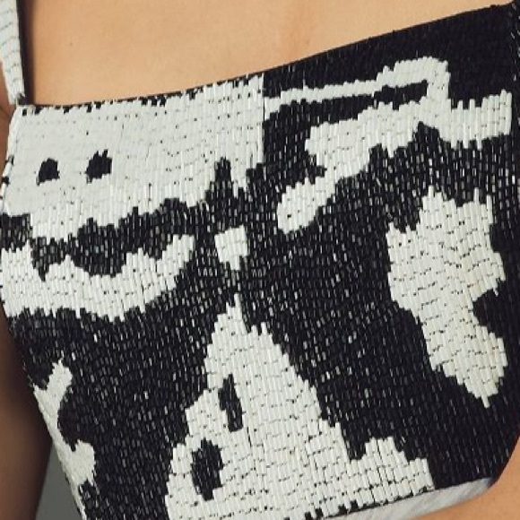 Anthropologie NWT Abstract Tiered Midi Dress size XXS. - Picture 5 of 9